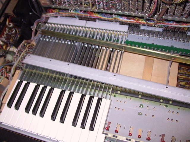 metal bars over keys